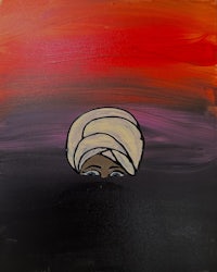 a painting of a woman with a turban